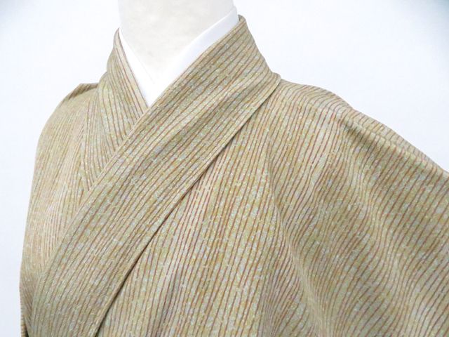 【一輝堂】小紋正絹 着物 身丈約159cm 裄丈約66.5cm 26z04-2247