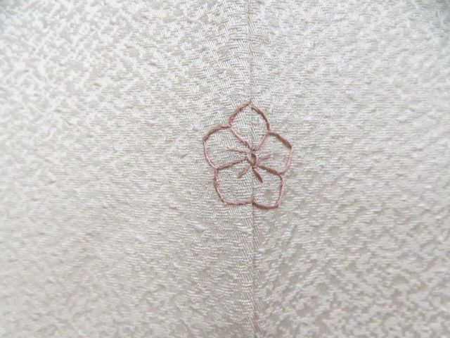 【一輝堂】付下げ 縫い撚 スワトウ刺繍正絹 着物 身丈約162.5cm 裄丈約63cm 26z04-2291
