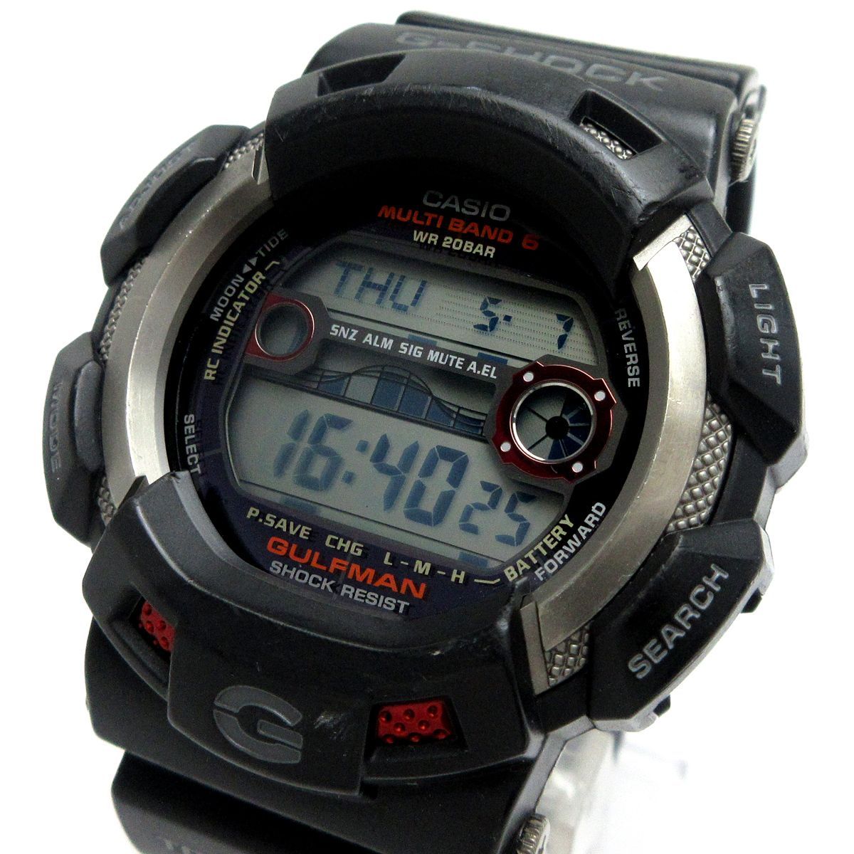 カシオ CASIO Gショック G-SHOCK ガルフマン メンズ ソーラー電波 GW-9110-1JF 時計 GULFMAN マルチバンド6 稼動品