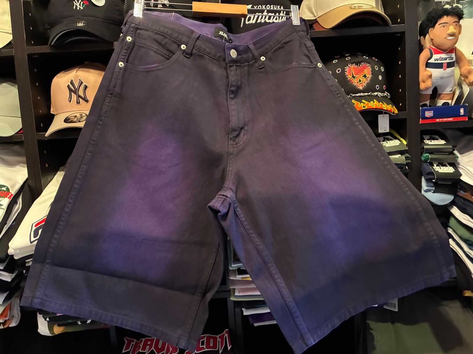 XLARGE SPRAYDYE SHORT PANTS PURPLE 34inch