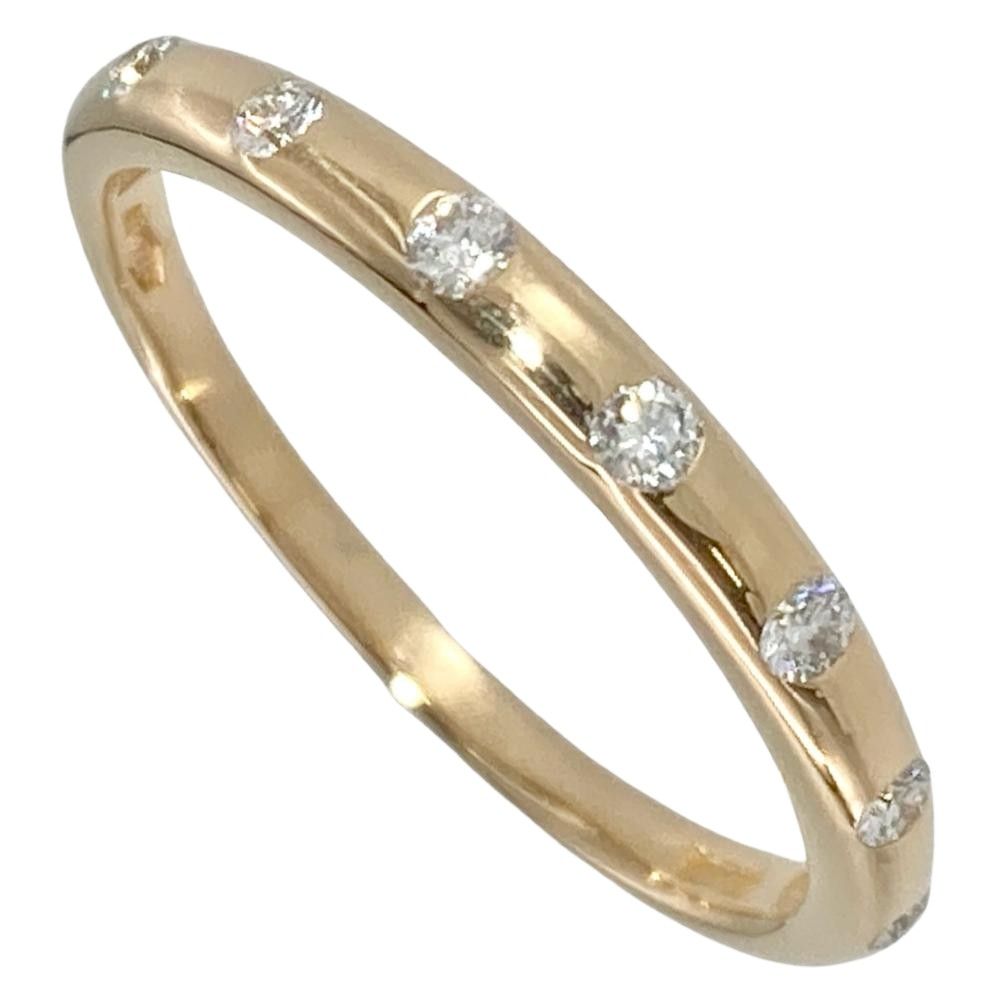 ブルガリ BVLGARI フェディ 7P リング 指輪 ダイヤモンド 約9号 K18YG 1.9g イエローゴールド レディース【中古】