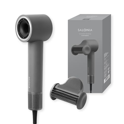 SALONIA サロニア スムースシャインスマートドライヤー グレー SAL25120GR ヘアドライヤー 大風量 速乾 マイナスイオン@ a75ace88