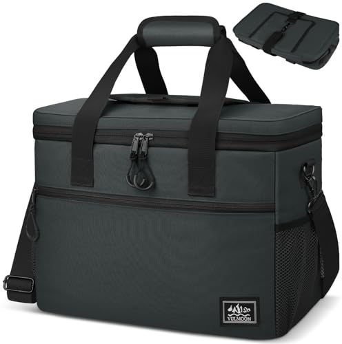 クーラーボックス 保冷バッグ 35L【48長時間保冷 多層断熱 900Dポリエステル耐摩耗】折りたためてコンパクト 大容量 防水加工 軽量 ボックス型 ソフトクーラーボックス@ 84a6faf6
