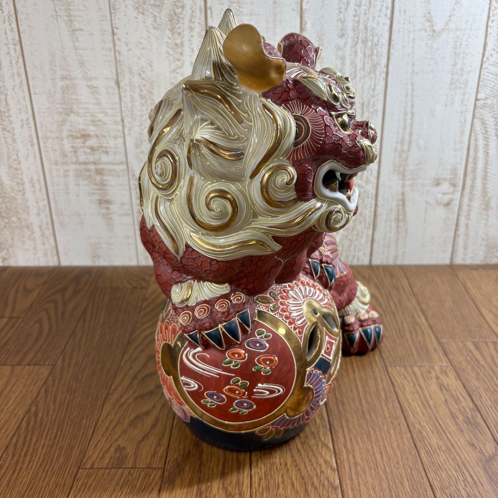 九谷焼　色絵金彩玉乗り唐獅子 九谷焼 色絵金彩玉乗り唐獅子 九谷焼 【公式通販】