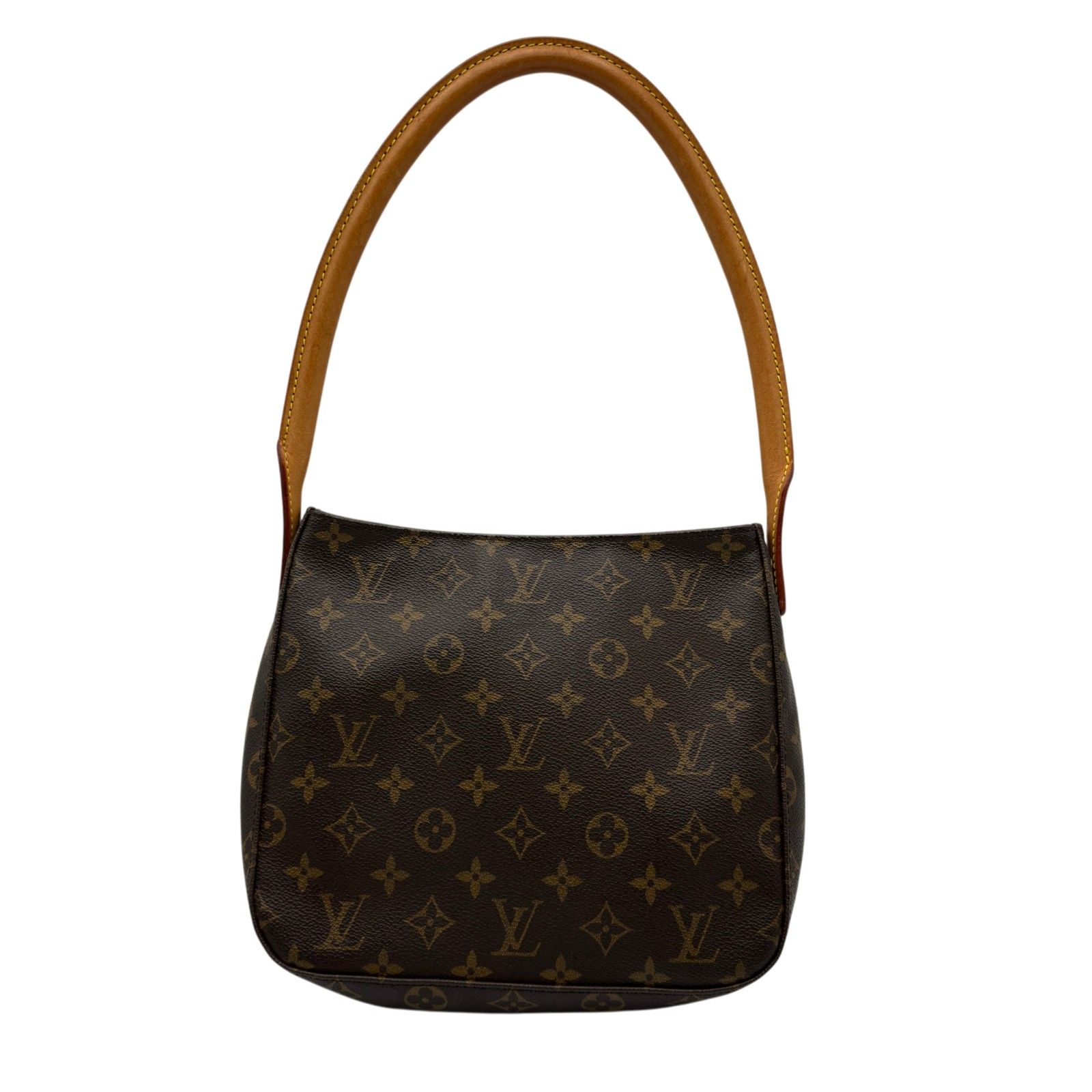 ルイ・ヴィトン LOUIS VUITTON ルーピングMM ブラウン モノグラム/レザー レディース ショルダーバッグ 56,100円
