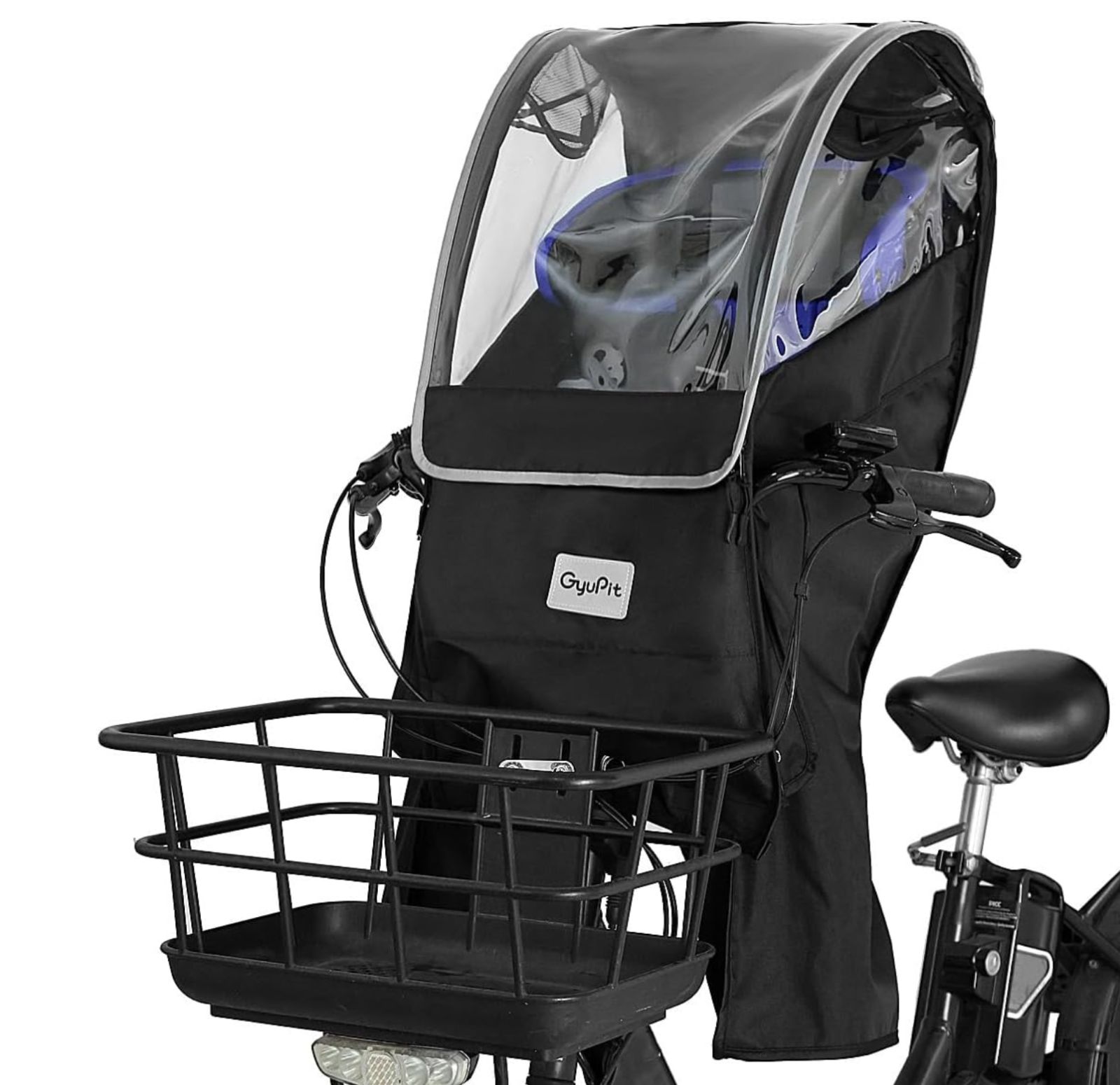 新品未使用 】 GyuPit 自転車 チャイルドシート レインカバー 前用 