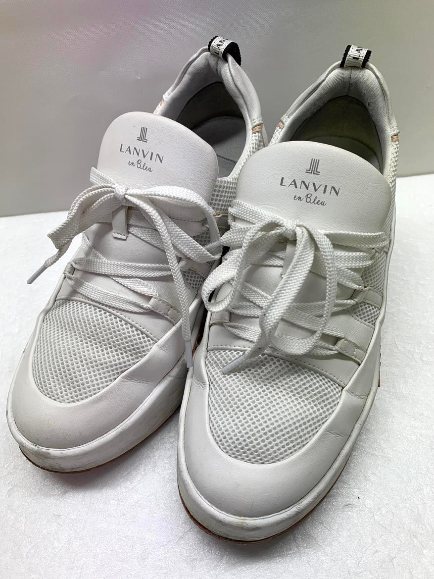 LANVIN ランバン 2866 プラットフォームレースアップ 厚底 スニーカー size23.0cm/白 ■■◎レディース