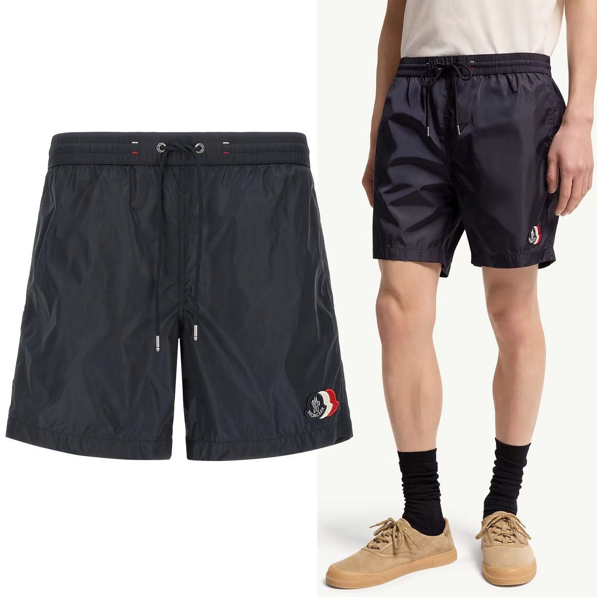 MONCLER水着 メンズ 39 MONCLER モンクレール 2C00017 5985M ネイビー 海パン 水着 スイム