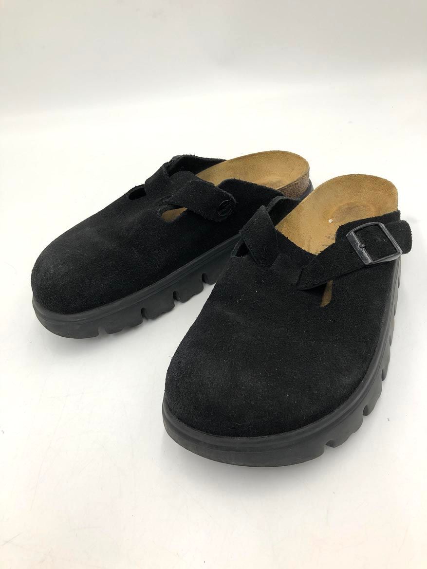 BIRKENSTOCK ビルケンシュトック Papiｌｌio パピリオ ボストンチャンキー スエードレザー サンダル size24.0cm/黒 ■◆◎レディース