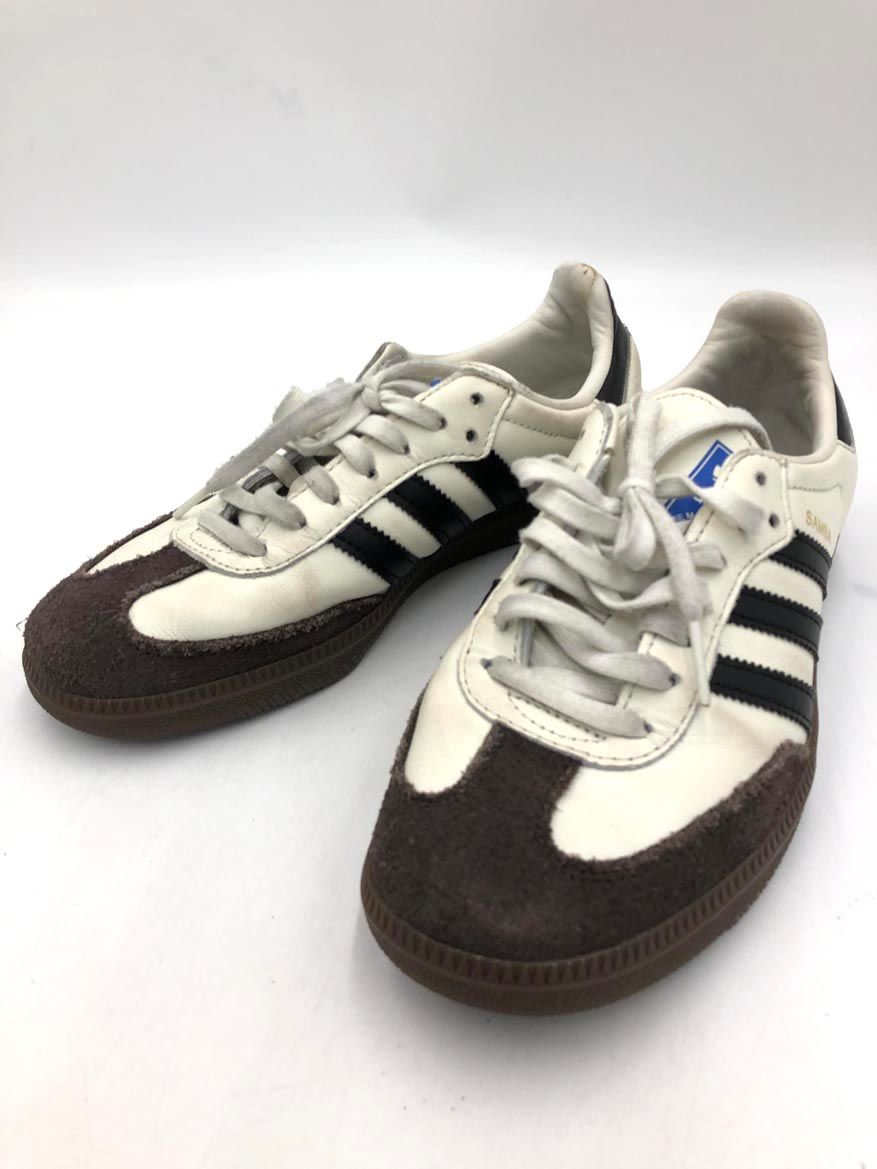 adidas originals アディダスオリジナルス SAMBA サンバ ローカット スニーカー size24.0?/白/ブラウン/ブラック ■■◎レディース