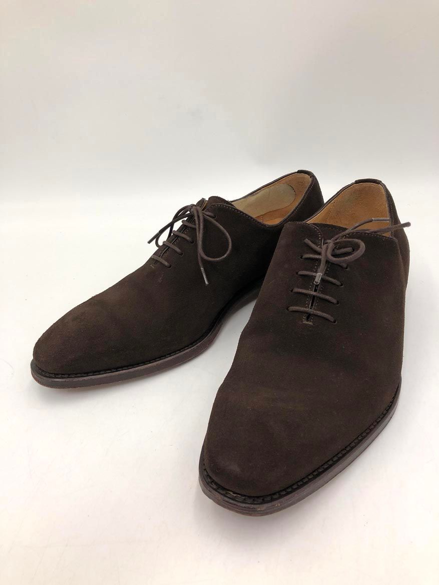 Berwick 1707 バーウィック 107348 スペイン製 スエード ホールカット ビジネス ドレス シューズ size6 1/2/ブラウン ■■◎メンズ