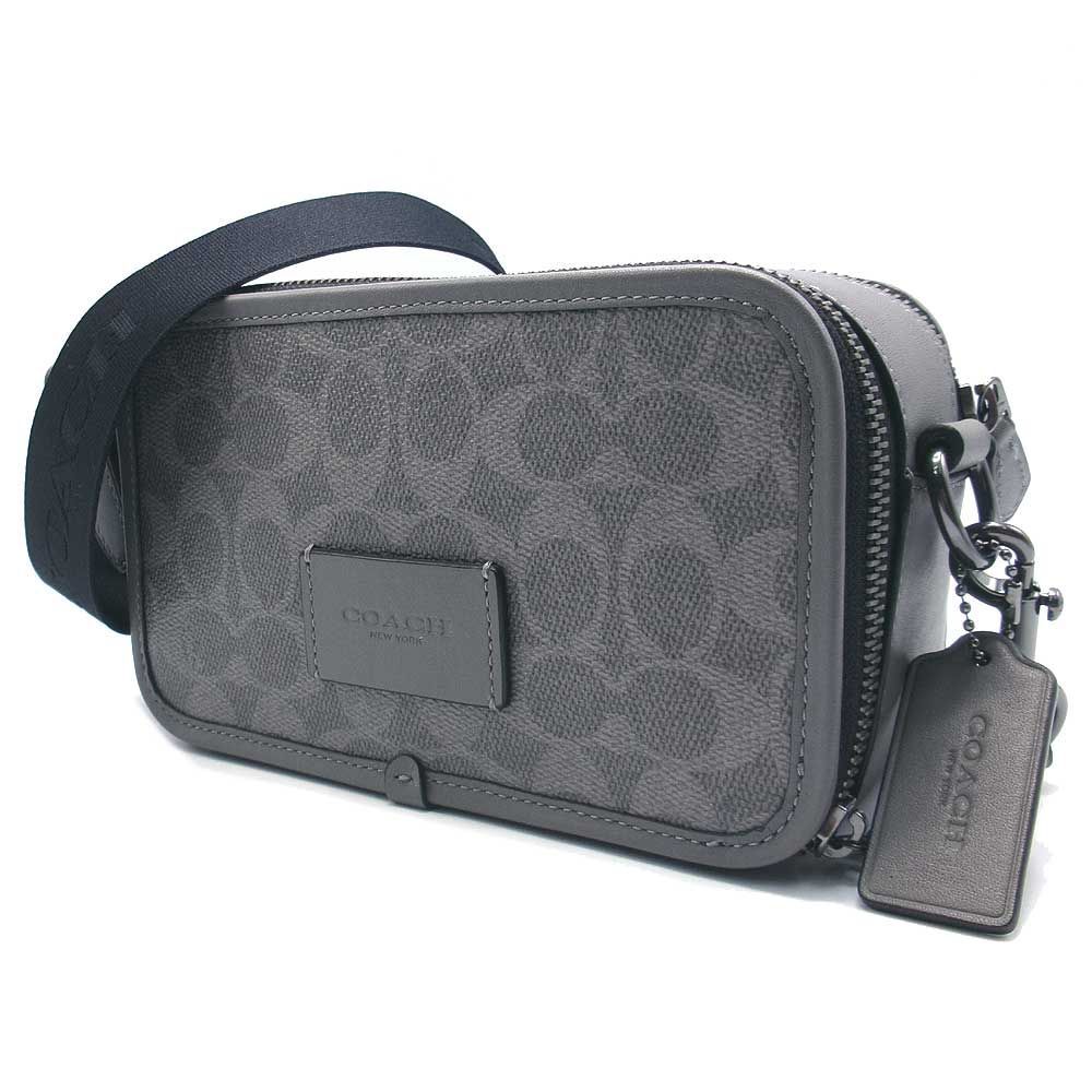 極美品coachコーチ ショルダーバッグ シグネチャーブラックCW365 
