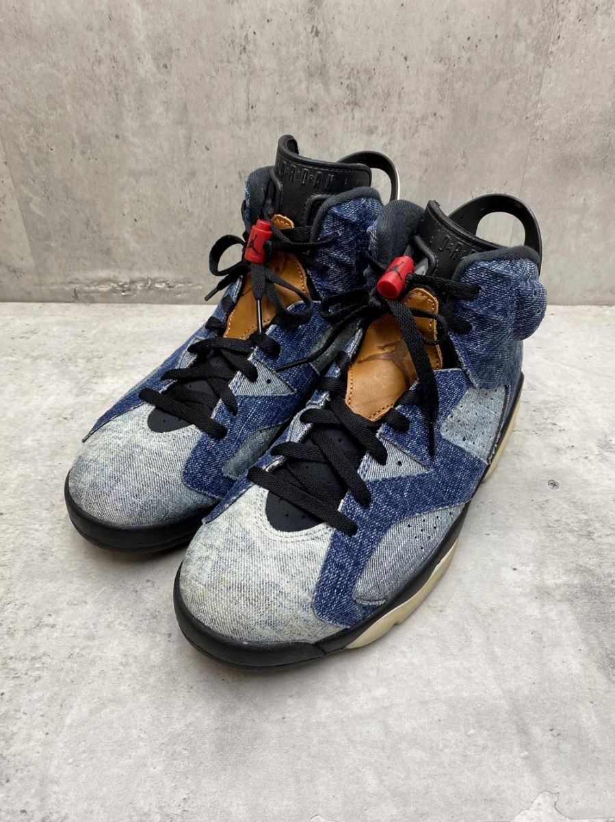 NIKE ナイキ エア ジョーダン 6 スニーカー size28.5/ウォッシュドデニム ■■◎メンズ