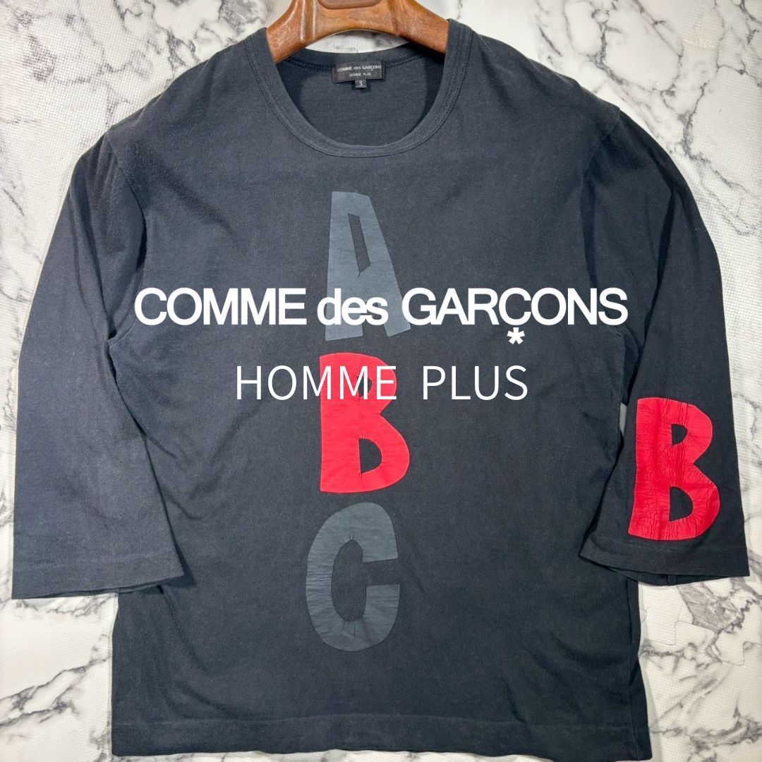 マイウェイ期/AD2007AW(S)●COMME des GARCONS HOMME PLUS コムデギャルソンオムプリュス 長袖 ABC 七分丈 ロンT コットン シャツ 黒 赤 グレー ブラック レッド