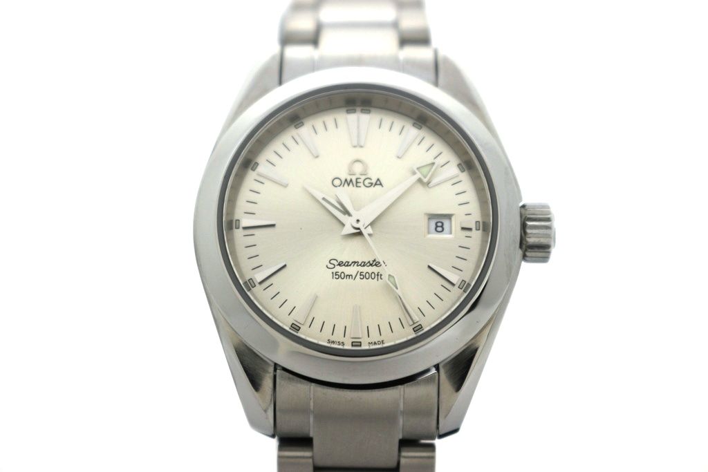 OMEGA オメガ シーマスター アクアテラ 2577.30 シルバー 腕時計 ステンレススチール レディース クオーツ 2148104052186 【200】【中古】