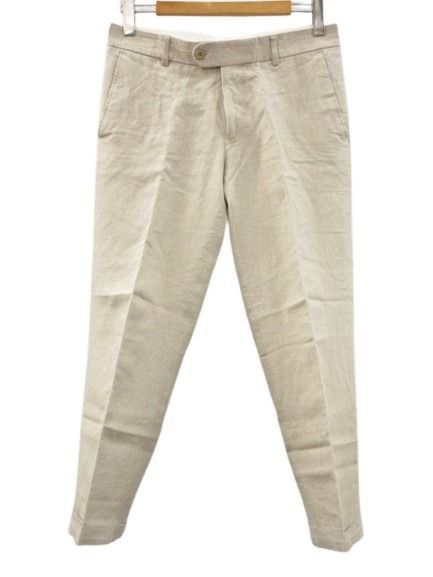 コーディングス CORDINGS Boys Market Bespoke Linen Trousers 34 ベージュ系 リネン トラウザーズ パンツ 麻 ボトムス