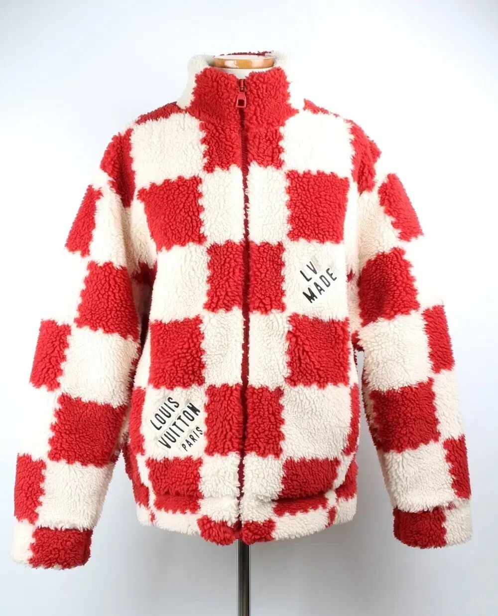 ルイヴィトン X NIGO ダミエ フリース ジャケット S (95)