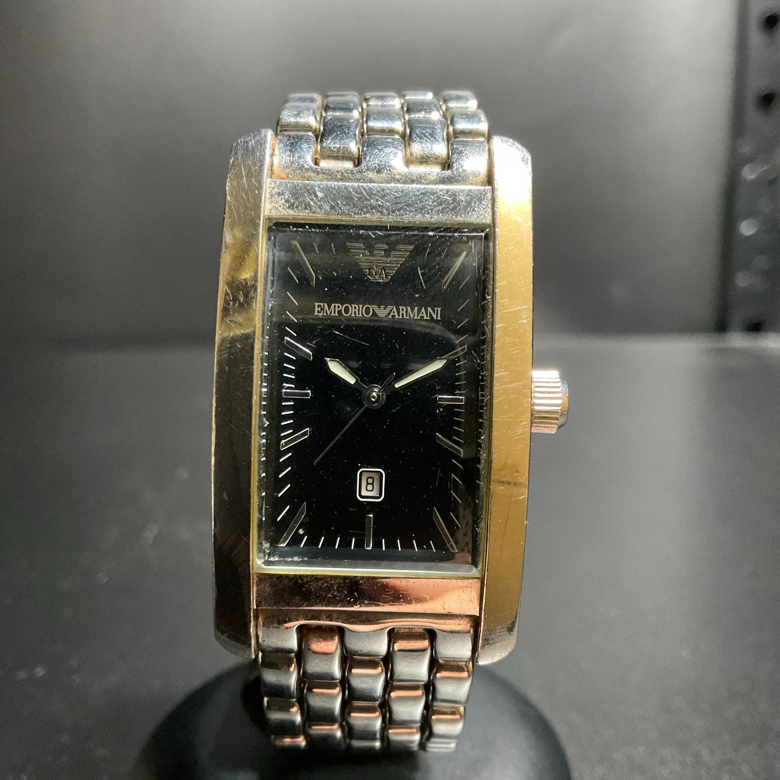 メンズ 【稼働品レア】TECHNOS 1900 メンズ腕時計 クォーツ シルバーカラー