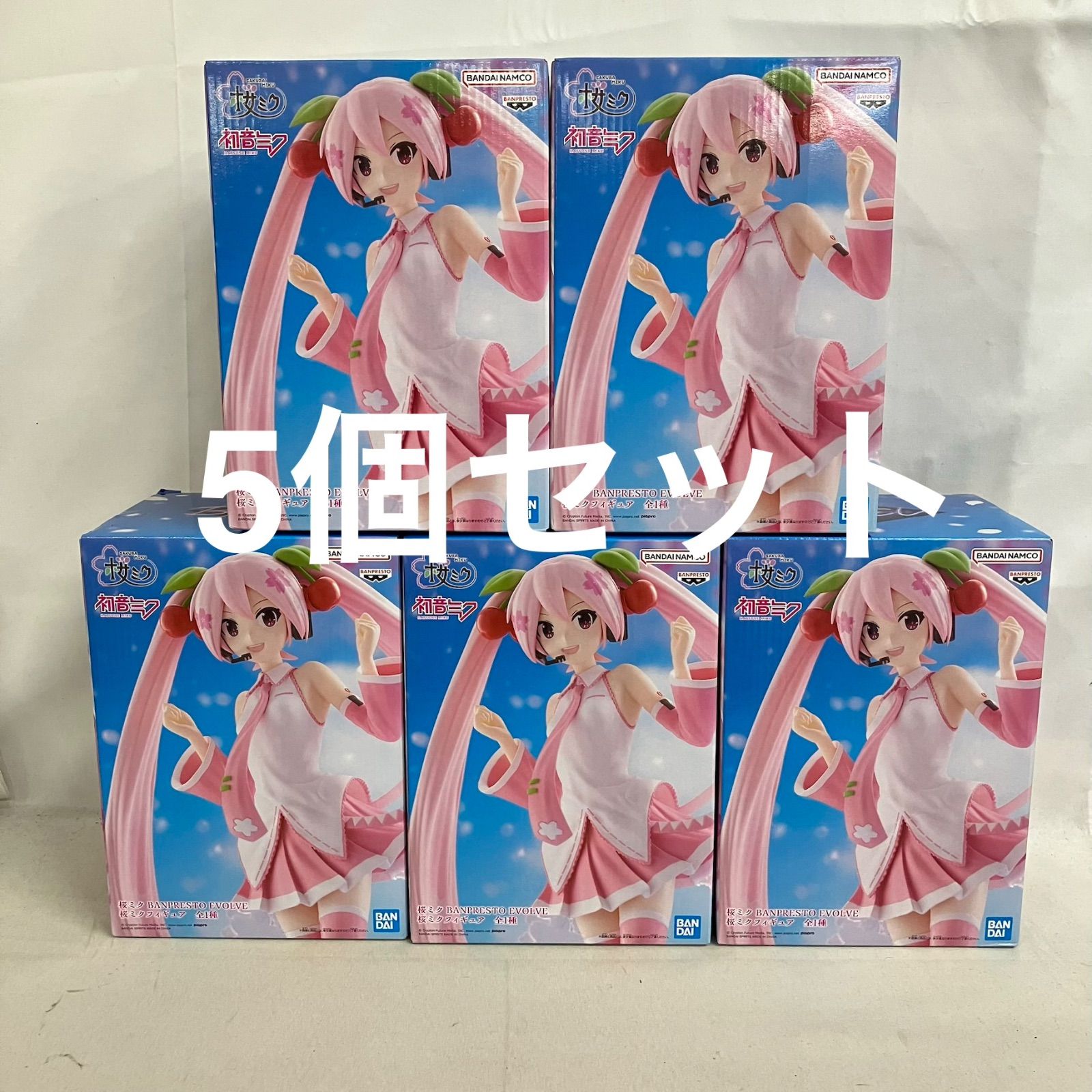 未開封 初音ミク 桜ミク BANPRESTO EVOLVE フィギュア 5個セット SF5376 c107