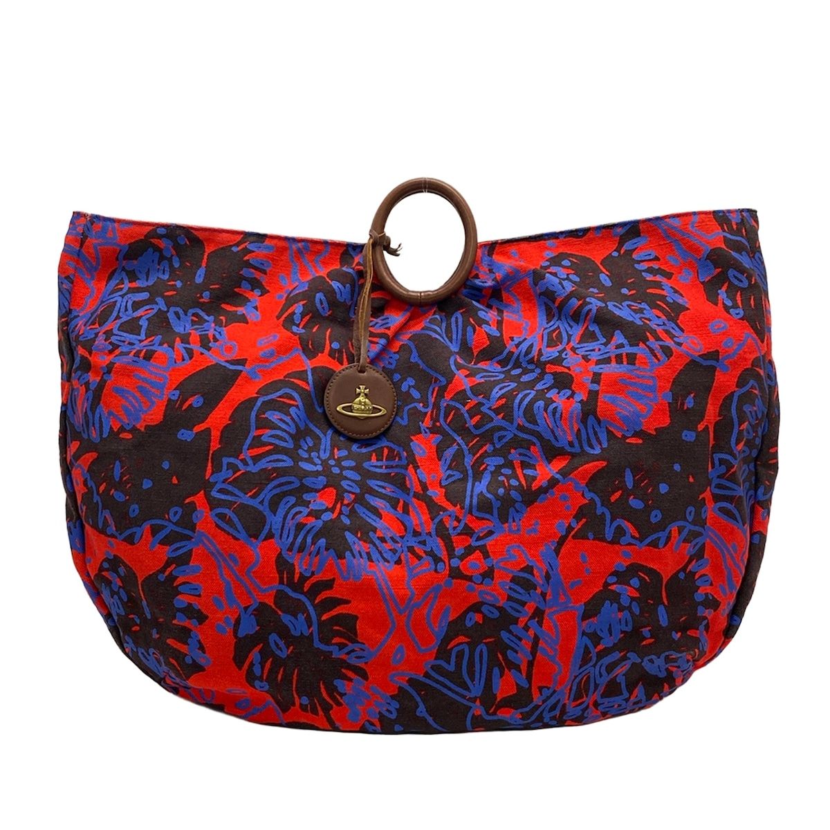 VivienneWestwood(ヴィヴィアンウエストウッド) トートバッグ - レッド×黒×マルチ レザー