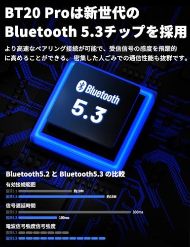 TRN BT20pro【有線イヤホンの無線化】 AAC/SBC対応 2Pin QDC MMCX Bluetooth ワイヤレス ケーブル リケーブル ハイインピーダンス対応 自動ペアリング 低遅延 マイク付き TELEC認証 (BT20 Pr c7597f6e