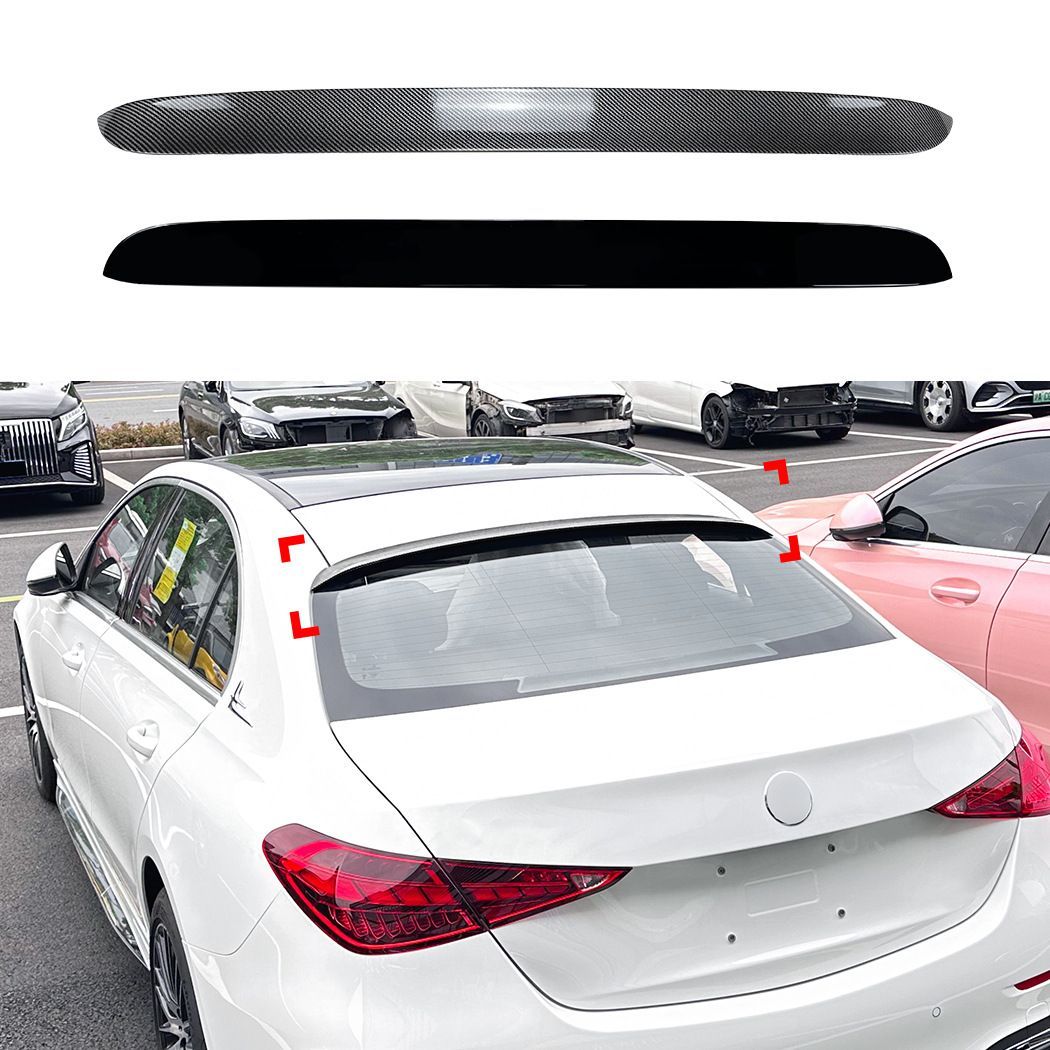 Mercedes Cクラス W206 (2022+) C200/C260/C43/C63 AMG用ルーフスポイラー ABSカーボン調/ピアノブラック ドレスアップ 走行安定性UP 簡単装着 軽量高強度 おすすめ 送料無料