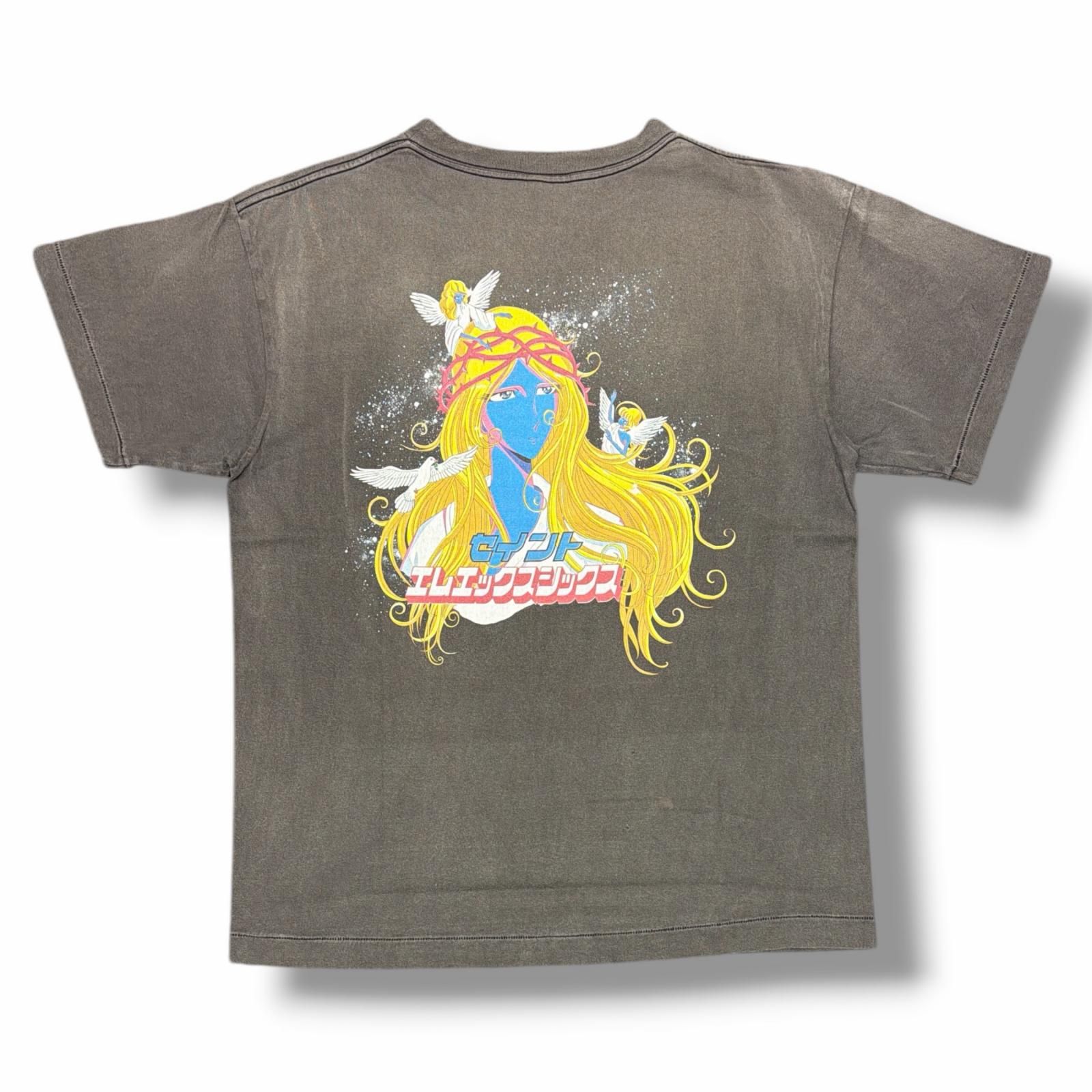 参考上代35200円 SAINT MICHAEL 23SS SS TEE / BLUE FACE ブルーフェイスTシャツ 半袖カットソー セントマイケル SM-S23-0000-013 ブラック系 M （15226M）