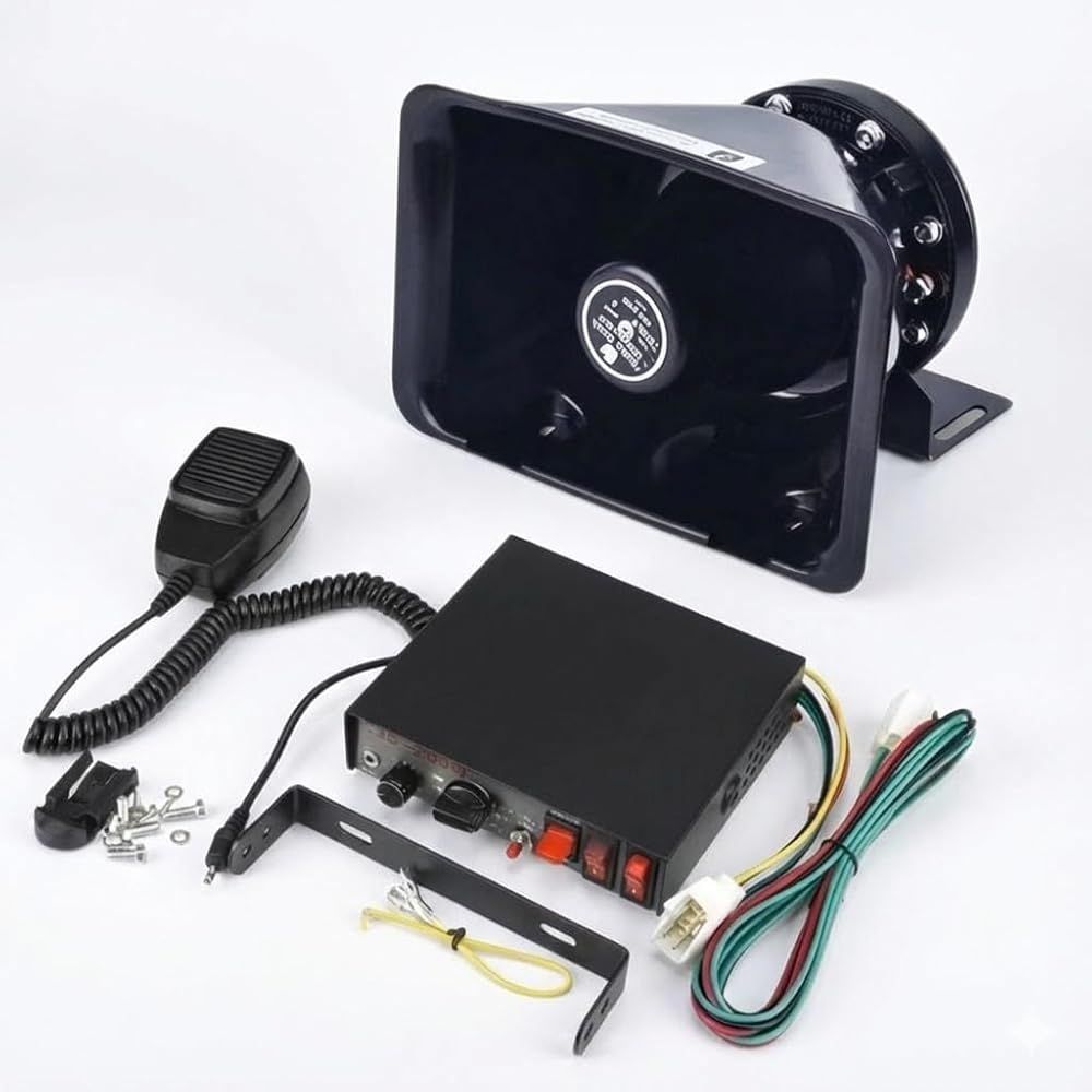 車載 12V 拡声器 サイレン ハイパワー 200W 拡声器・アンプ・ハンド
