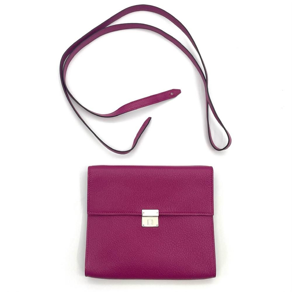 エルメス HERMES クリック16 ショルダーバッグ シェーブル C刻印 ローズパープル ウォレット【中古】