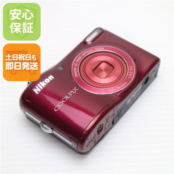 美品 COOLPIX L32 レッド 即日発送 コンデジ Nikon 本体 土日祝発送OK 08000