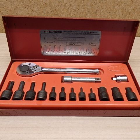 KTC TRX112 6.3・9.5sq. T・E型トルクスレンチセット