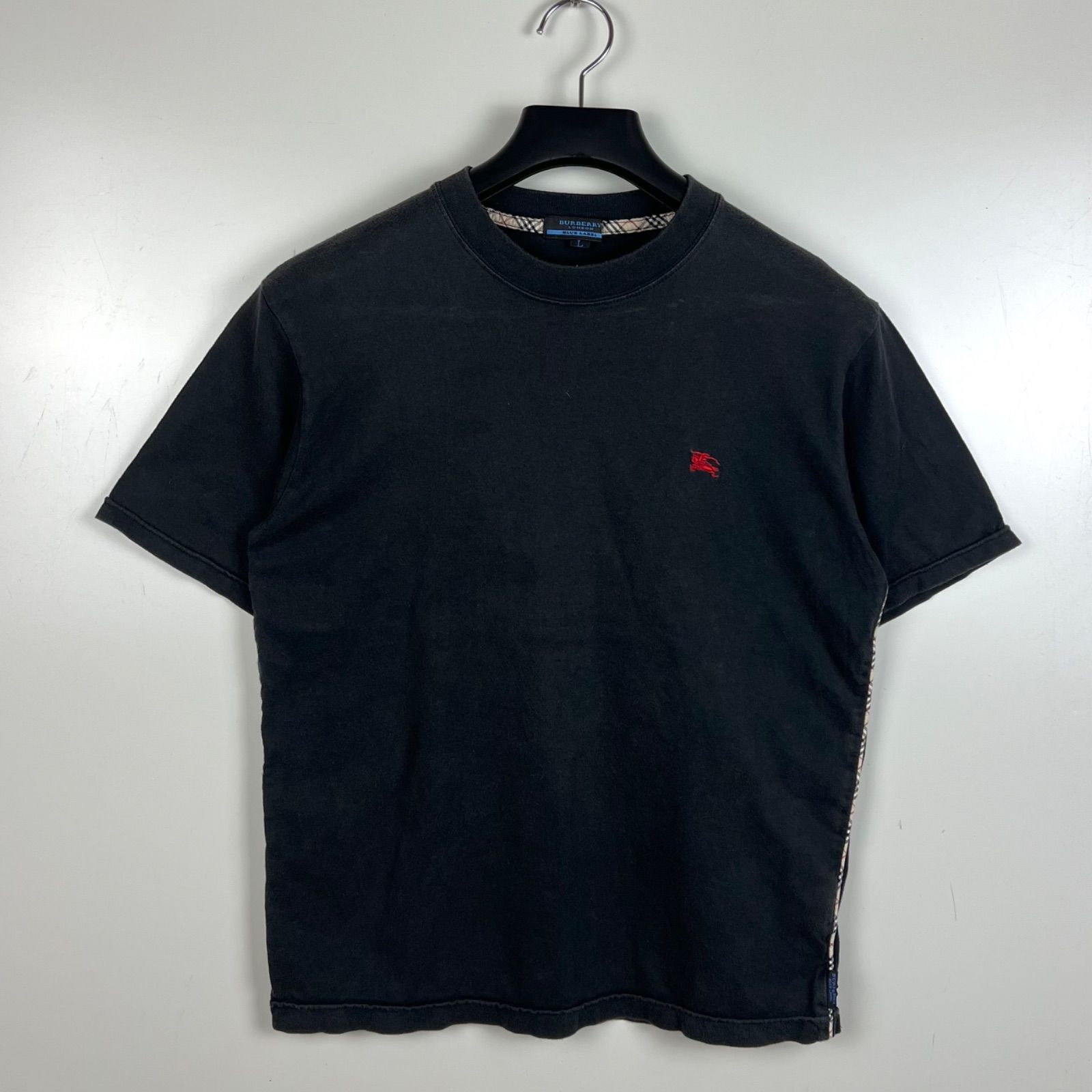 BURBERRY BLUE LABEL 00s y2k archive NOVA piping LOGO Tee L 