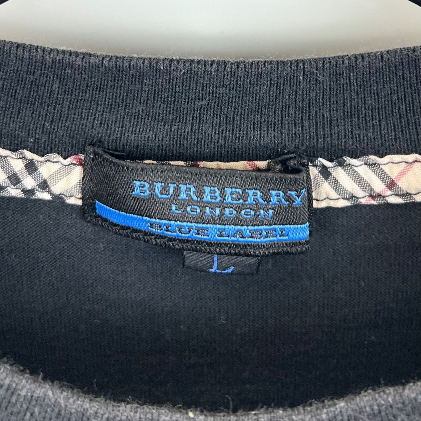 BURBERRY BLUE LABEL 00s y2k archive NOVA piping LOGO Tee L 