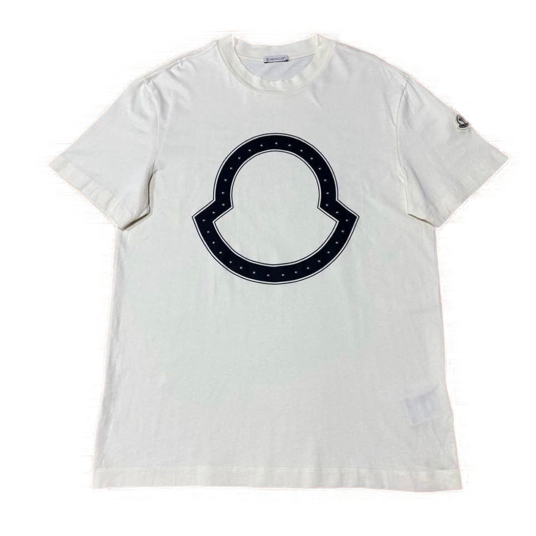 モンクレール　スタッズ　ホワイト　Tシャツ　L 国内正規品 5S485