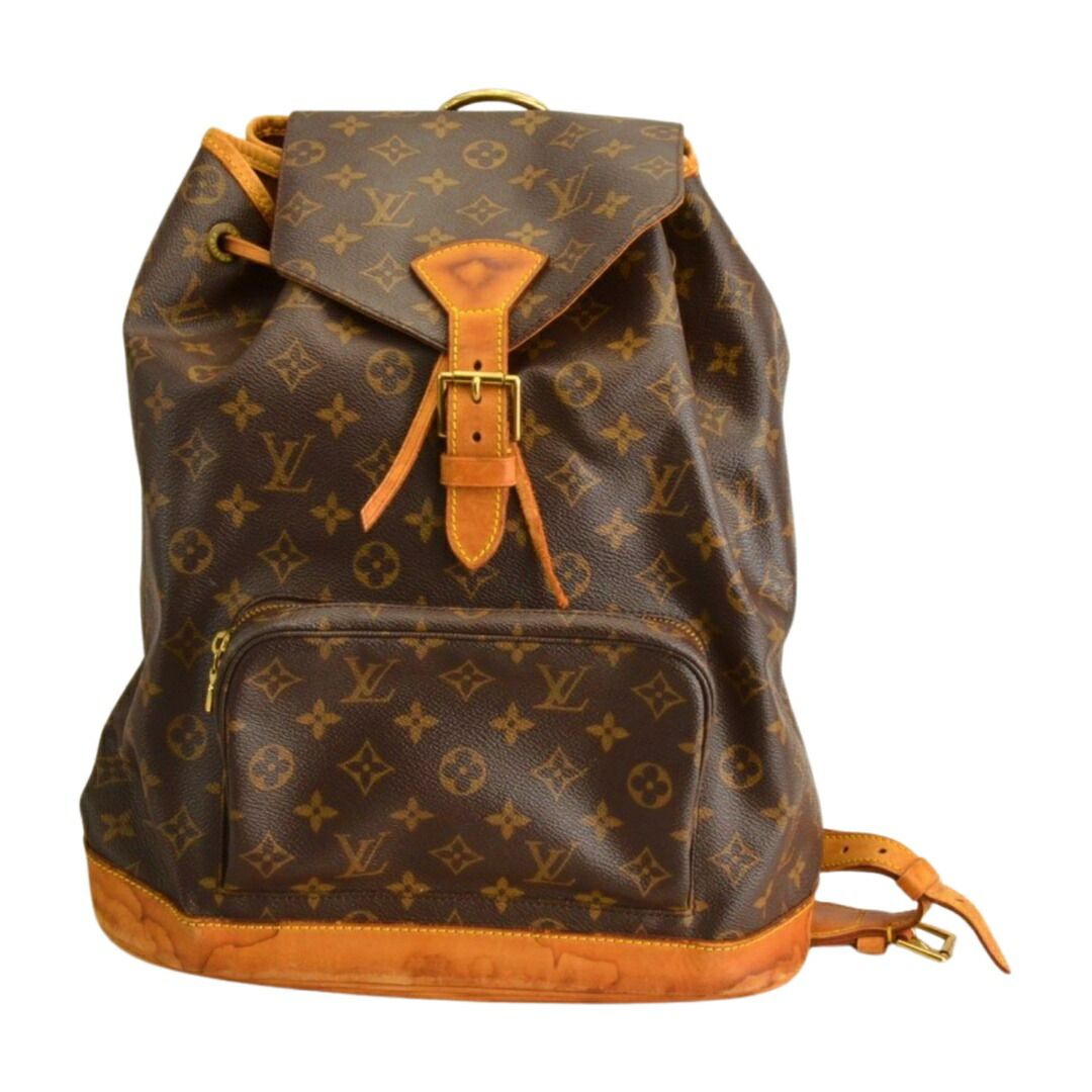 ルイヴィトン LOUIS VUITTON モンスリ モノグラム リュックサック バックパック バッグ ブラウン レディース F-B6926