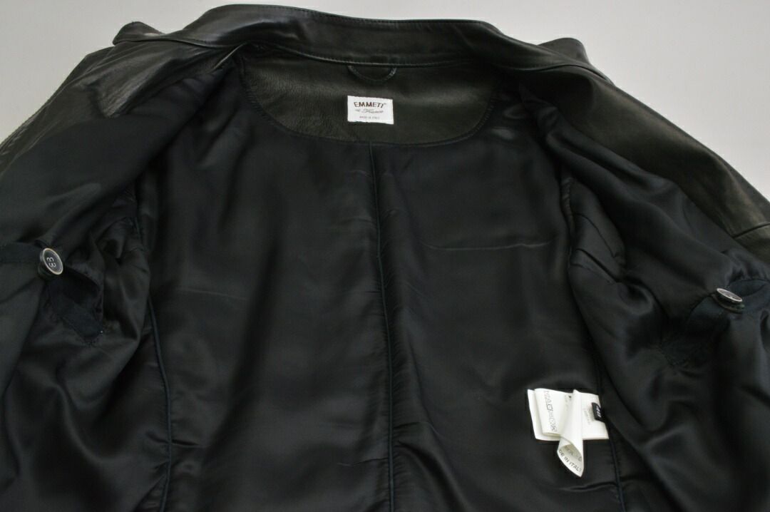 エンメティ EMMETI 羊革 レザー ライダース ジャケット 48サイズ