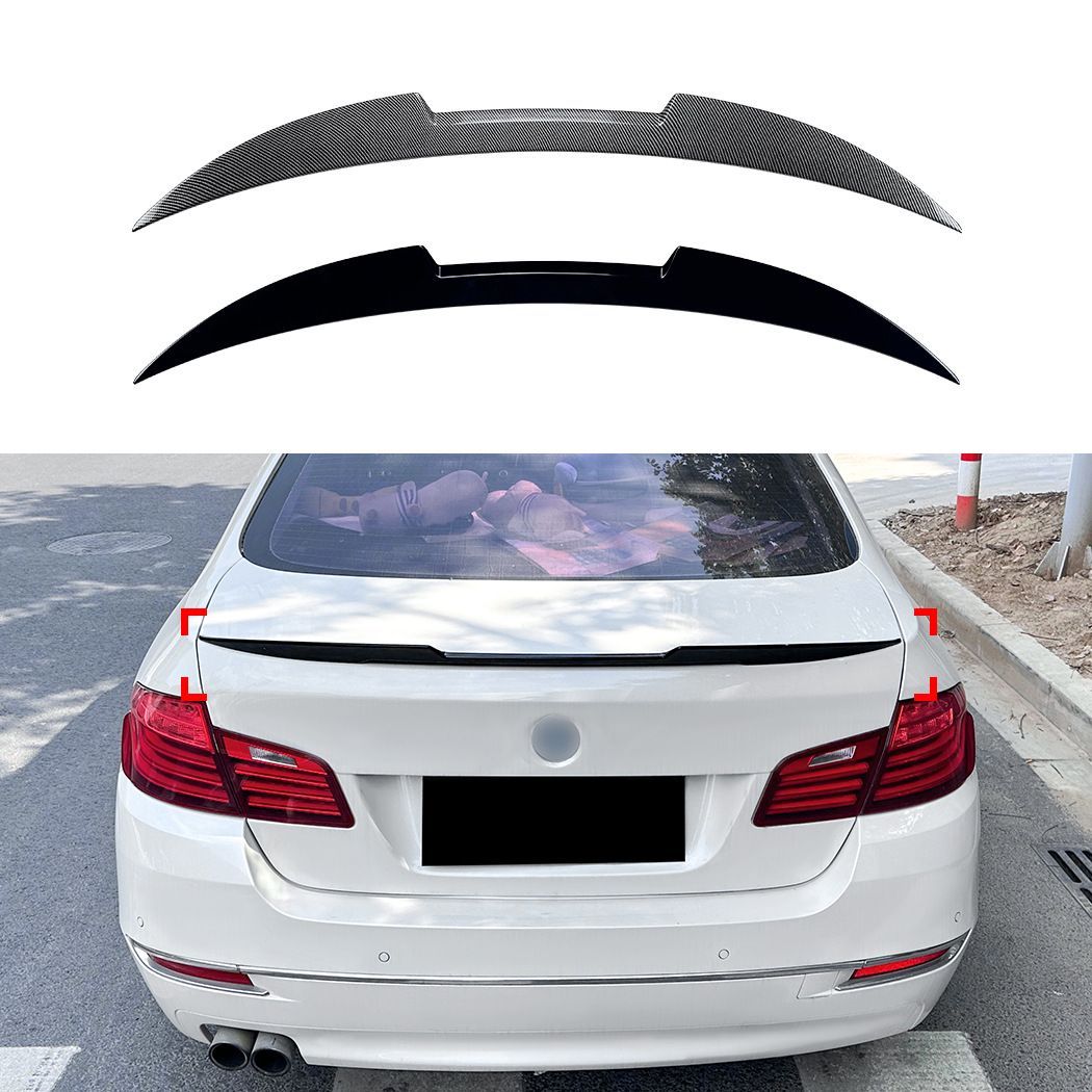 BMW 5シリーズ F10 (BMW 5 Series F10) 2011-2017専用 リアスポイラー ブレードデザイン ABS製 カーボン調/ピアノブラック 選べる2色 ドレスアップ効果 走行安定性向上 簡単取付 軽量高強度 耐候性 おすすめ 送料無料