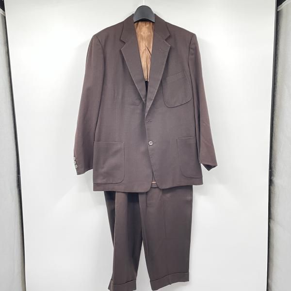 中古】60～70s スーツセットアップ サイズ表記なし ブラウン △第一