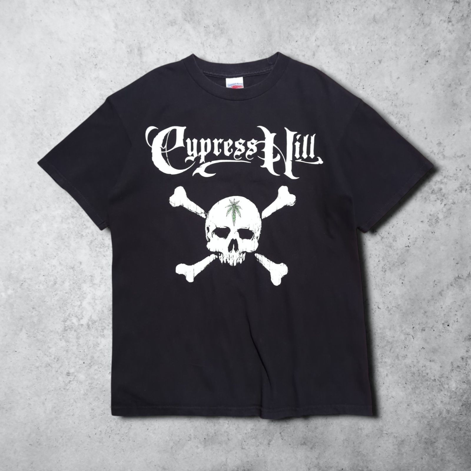 サイプレスヒル スカル アンド ボーンズ Cypress Hill Skull & Bones 00s Tシャツ 半袖 ドクロ マリファナ ガンジャ 大麻 バンド ヒップホップ ラップ TENNESSEE RIVER 黒 ブラック