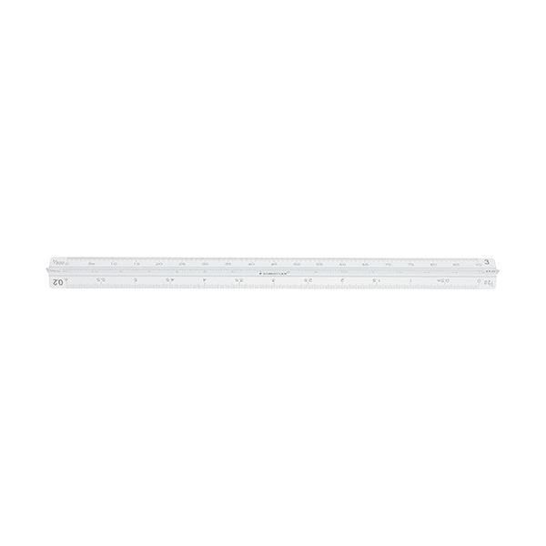 (まとめ) ステッドラー フルアルミ三角スケール副尺付き 建築士用 30cm 987 30-13 1個 〔×10セット〕
