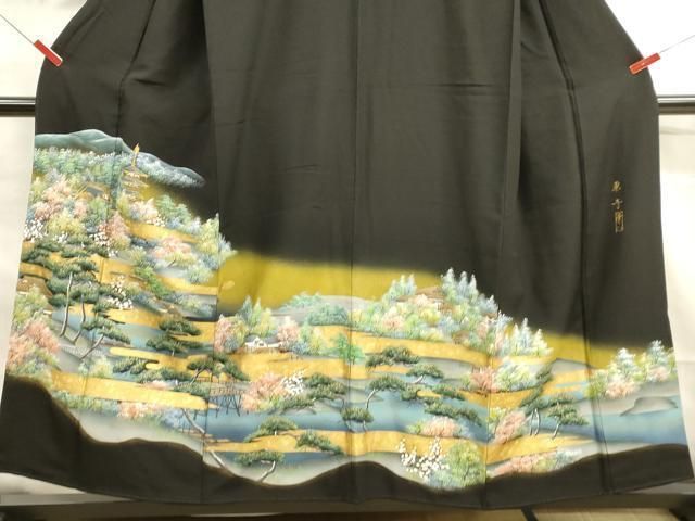 MO-00746 豪華黒留袖 作家物 東寺 暈し染め 金彩 正絹 逸品 - メルカリ