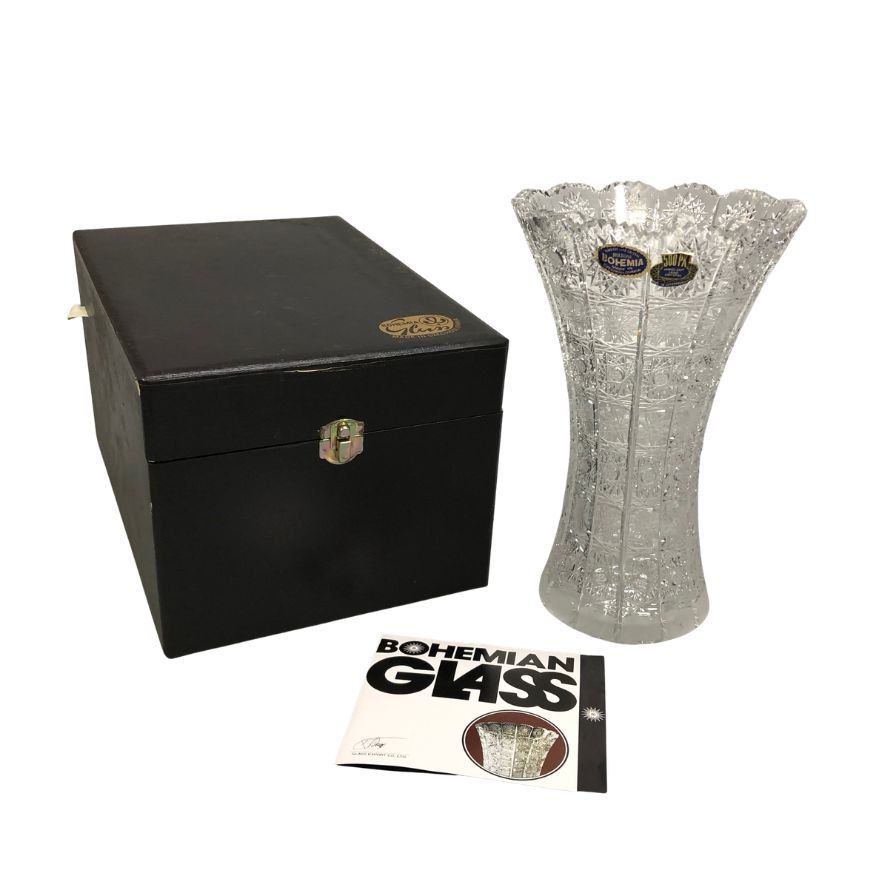 ボヘミアグラス 500PK 花瓶【AFI28】【中古】