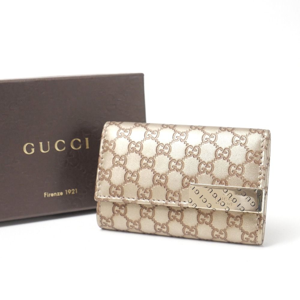 ■未使用品■GUCCI グッチ シマ キーケース 6連 イタリア製 RA9211