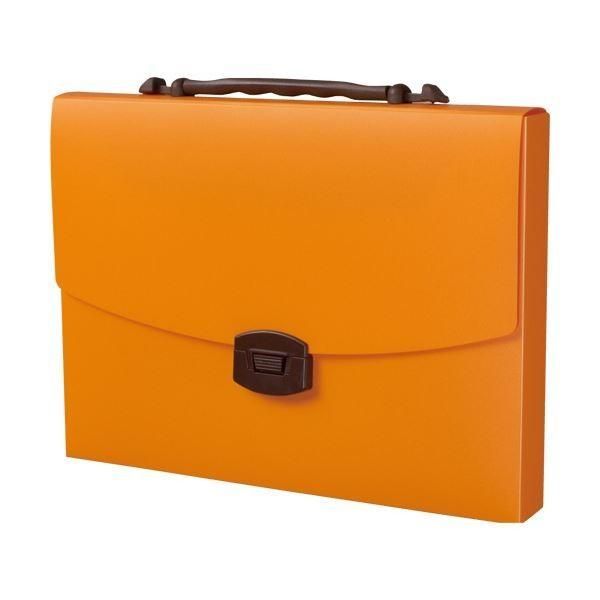 (まとめ) ライオン事務器 キャリングバッグイロキャリ パンプキン CA-143PU 1個 〔×10セット〕