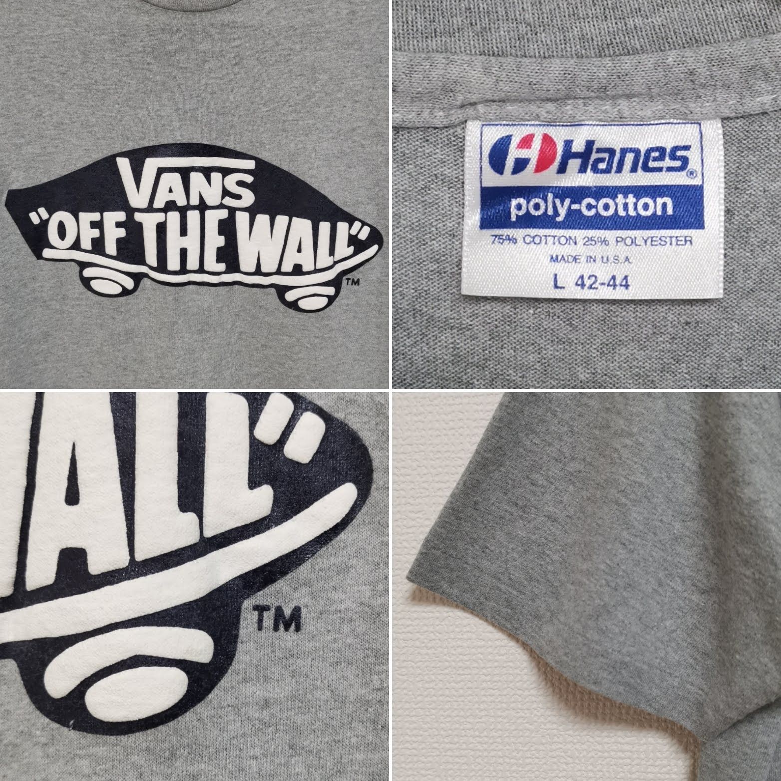 L 80s VANS Tシャツ Hanes TM VINTAGE USA製 - メルカリ