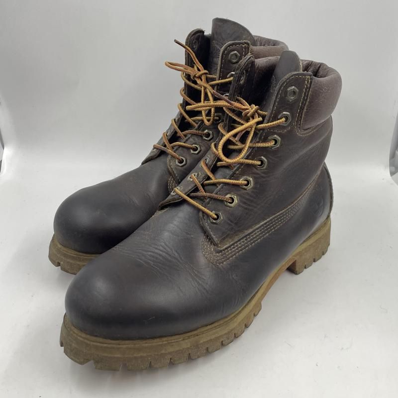 【中古】Timberland ドミニカ製 プレミアムブーツ ブラウン サイズUS9W(27cm相当) 27097 ティンバーランド[24]