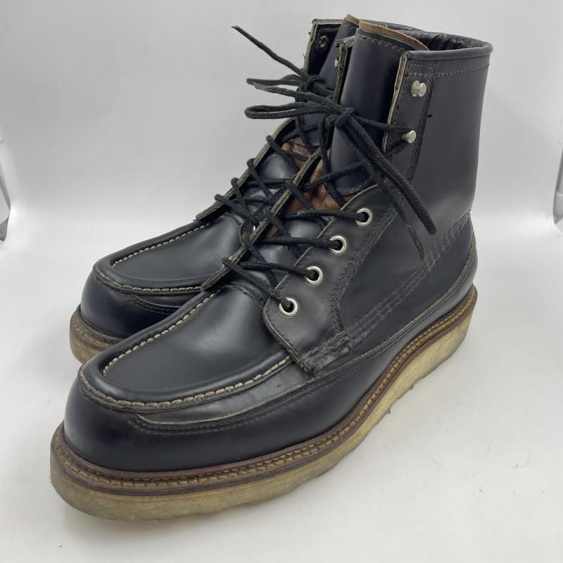 【中古】90s RED WING 新四角犬タグ アイリッシュセッター 50周年モデル 1952 ブラック サイズUS9E(27cm相当) △かかと折れ[24]