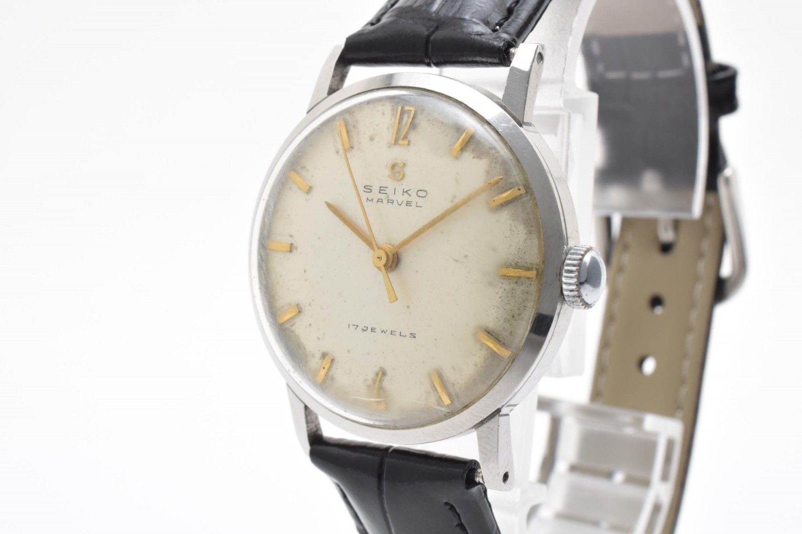 セイコー Seiko Marvel J13016 メンズ腕時計 手巻き 17石 アイボリー 