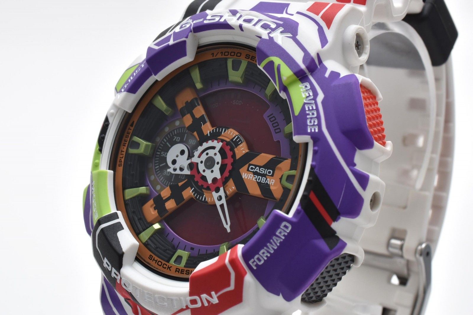 希少 極 美品 カシオ CASIO G-SHOCK GA-110EVA30 エヴァンゲリオン コラボ EVA初号機カラー アナデジ メンズ腕時計 限定モデル