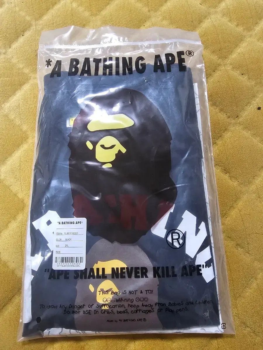 A BATHING APE アベイシングエイプ ブラック 2XL 半袖